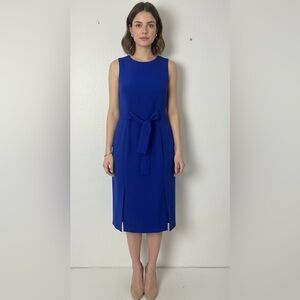 Vince Camuto Cobalt Blue Midi Dress size 12